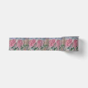 Abstract Summer Roses Grosgrain Ribbon