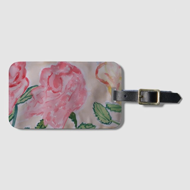 Abstract Summer Roses  Luggage Tag (Front Horizontal)