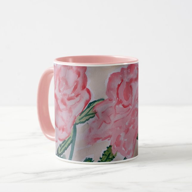 Abstract Summer Roses Mug (Front Left)