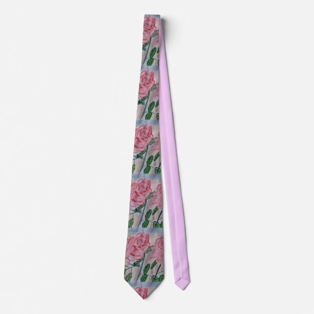 Abstract Summer Roses Tie (Front)
