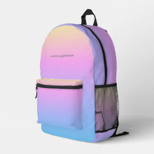 Abstract Summer Sunset Vibe Gradient Printed Backpack