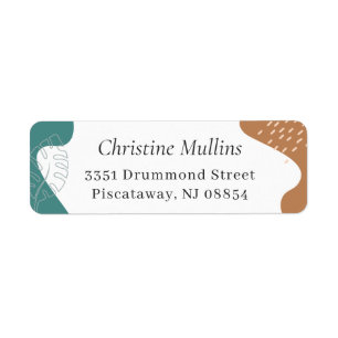 Abstract Summer Tropical Return Address