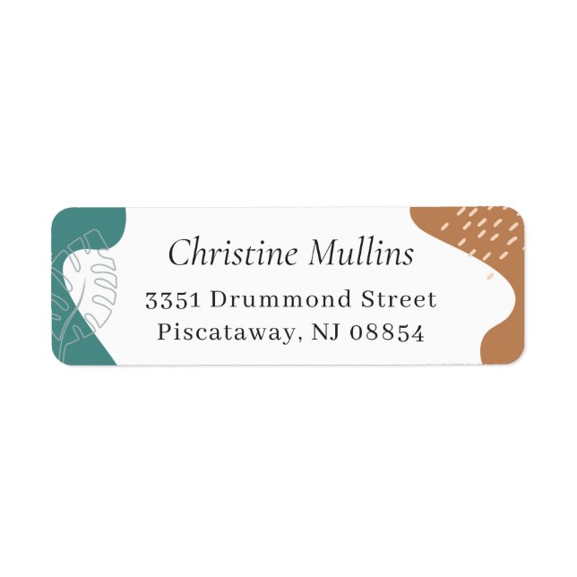 Abstract Summer Tropical Return Address (Front)