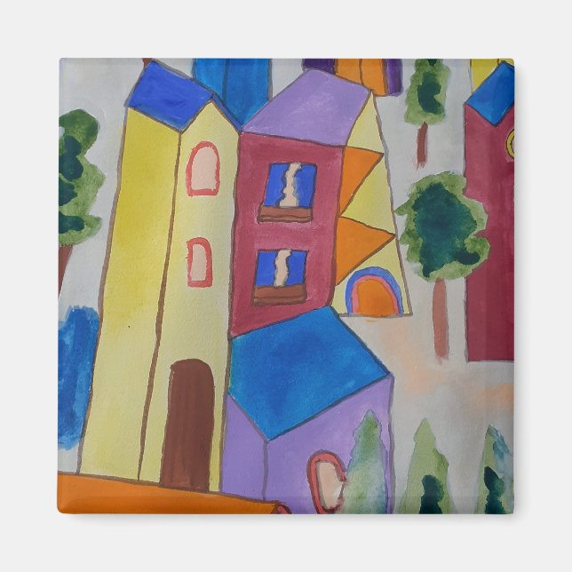 Abstract Summer Village Magnet (Front)