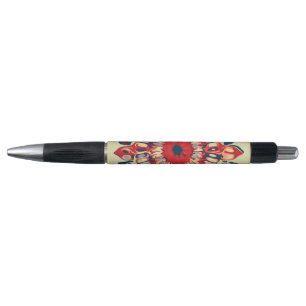 Abstract SUN FLOWER - red blue + your backgr. Pen