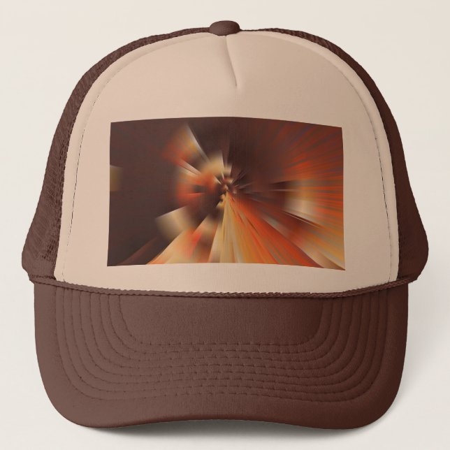 Abstract sun rays trucker hat (Front)