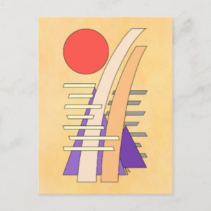 Abstract Sun, Shadows, Reflections, and Structures Postcard