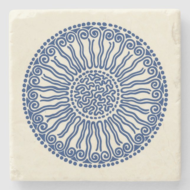 Abstract Sun Stone Coaster (Front)