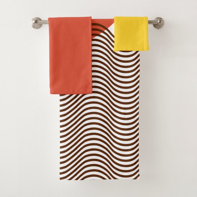 Abstract Sundown  Bath Towel Set (Insitu)