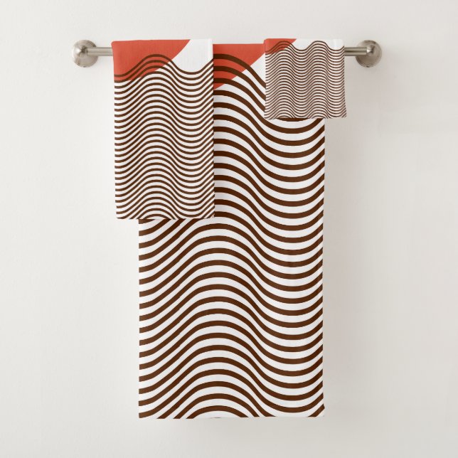 Abstract Sundown  Bath Towel Set (Insitu)
