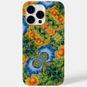 Abstract sunflower field retro floral Case-Mate iPhone 14 pro max case
