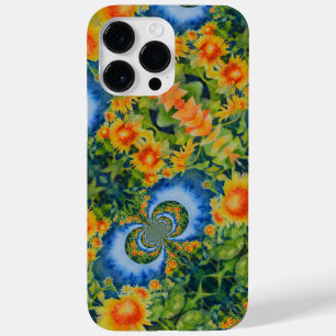 Abstract sunflower fields, surreal retro floral    Case-Mate iPhone 14 pro max case