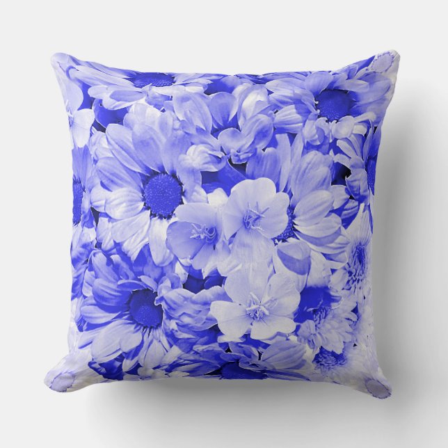 Abstract Sunflower Floral Art Print Throw Pillow (Front)