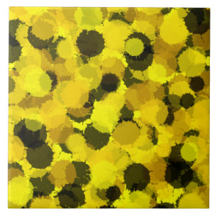 Abstract sunflower Nature inspirational pattern Tile