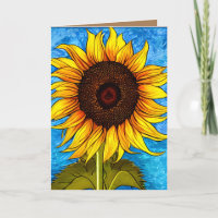 Abstract Sunflower Painting