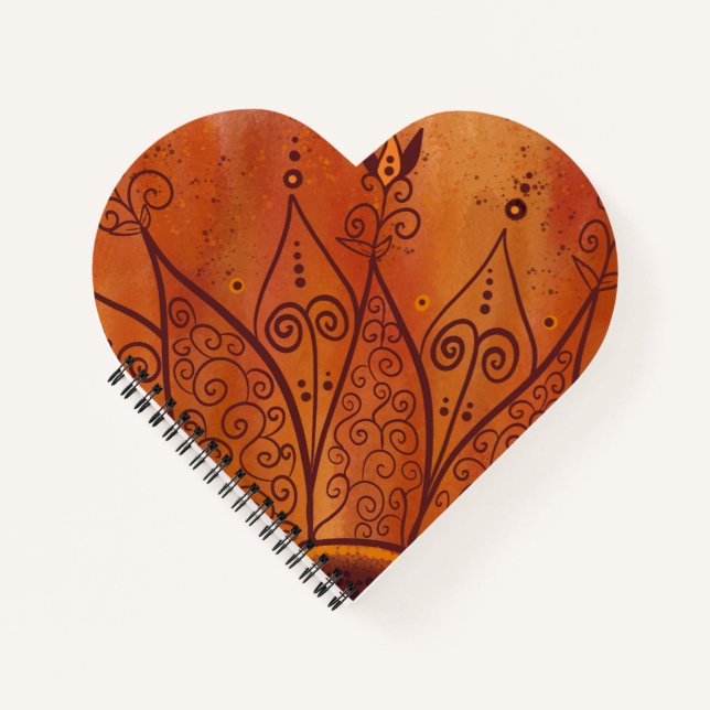 Abstract Sunflower Pattern Notebook (Front)