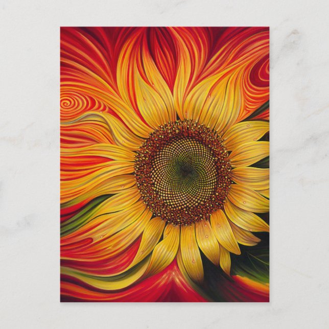 Abstract Sunflower Postcard (Front)