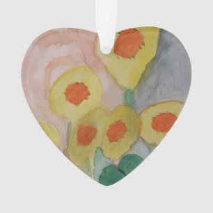 Abstract Sunflowers Acrylic Ornament