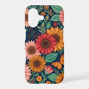 Abstract Sunflowers Butterflies iPhone Cases