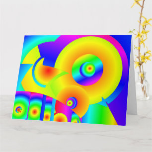 Abstract Sunflowers  Card