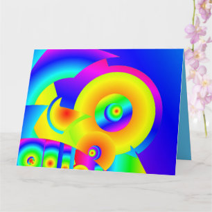 Abstract Sunflowers Card