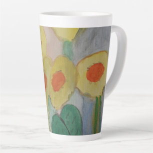 Abstract Sunflowers Latte Mug