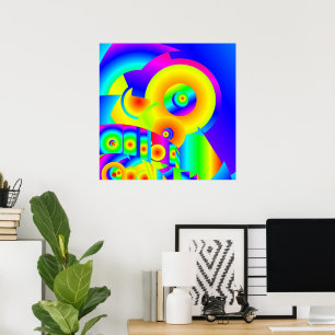 Abstract Sunflowers Poster