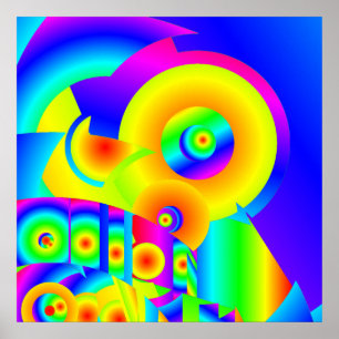 Abstract Sunflowers Poster