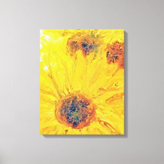 Abstract Sunflowers, Sunflower, flowers, sunflower Canvas Print (Front)