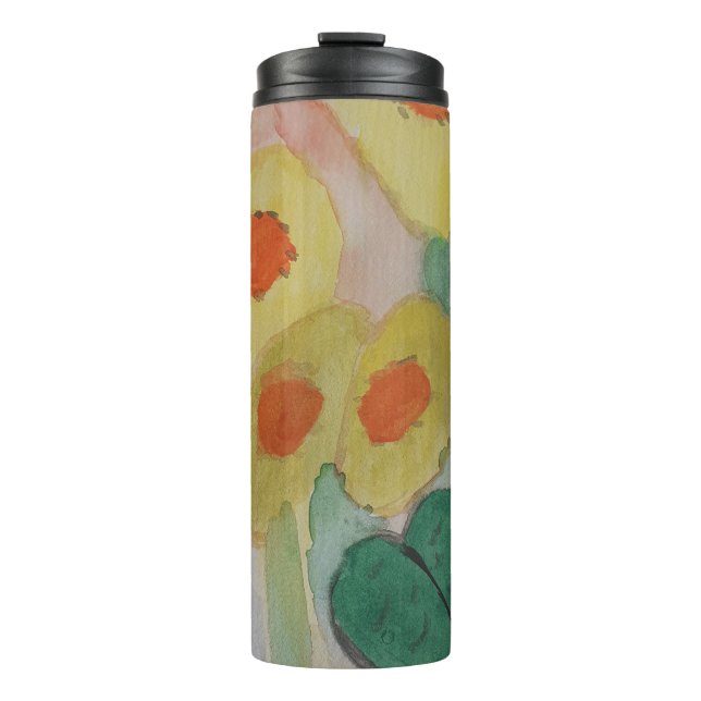 Abstract Sunflowers Thermal Tumbler (Front)