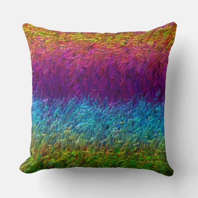 Abstract Sunrise On The Lake Throw Pillow (Front)