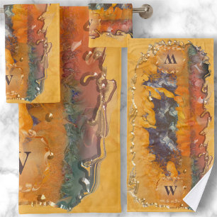 Abstract Sunset 0612 Bath Towel Set