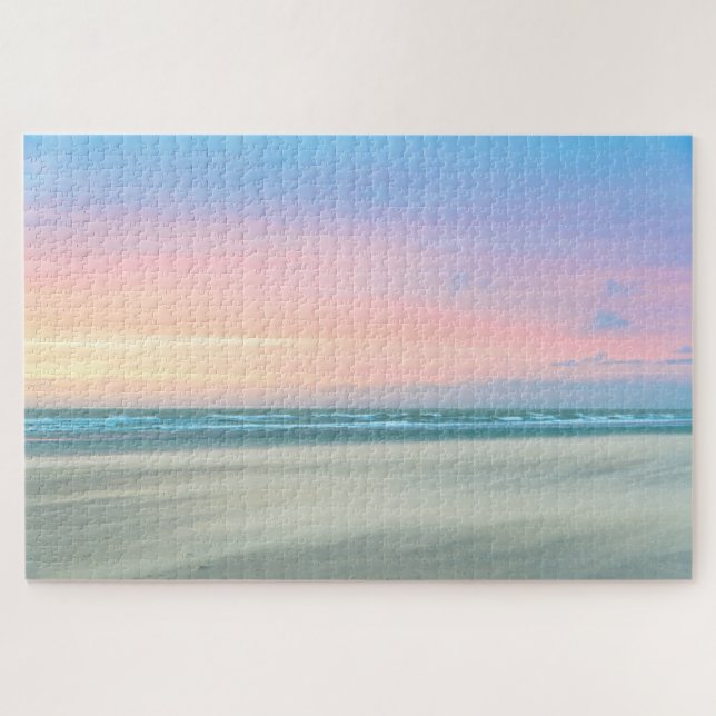 Abstract sunset at the beach in the Hague Jigsaw Puzzle (Horizontal)