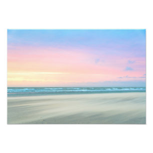 Abstract sunset at the beach in the Hague Photo Print
