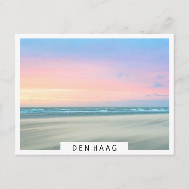 Abstract sunset at the beach in the Hague Postcard (Front)