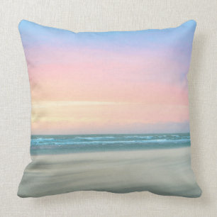 Abstract sunset at the beach in the Hague Throw Pillow