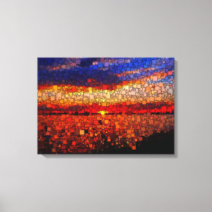 Abstract Sunset Canvas Print