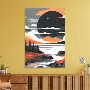 Abstract Sunset Canvas Print