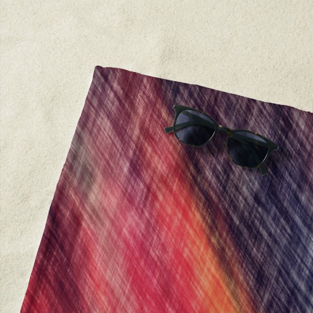 Abstract Sunset Colour Beach Towel (In Situ)