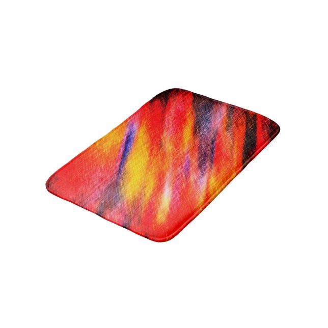 Abstract Sunset Colours Bath Mat (Angled)