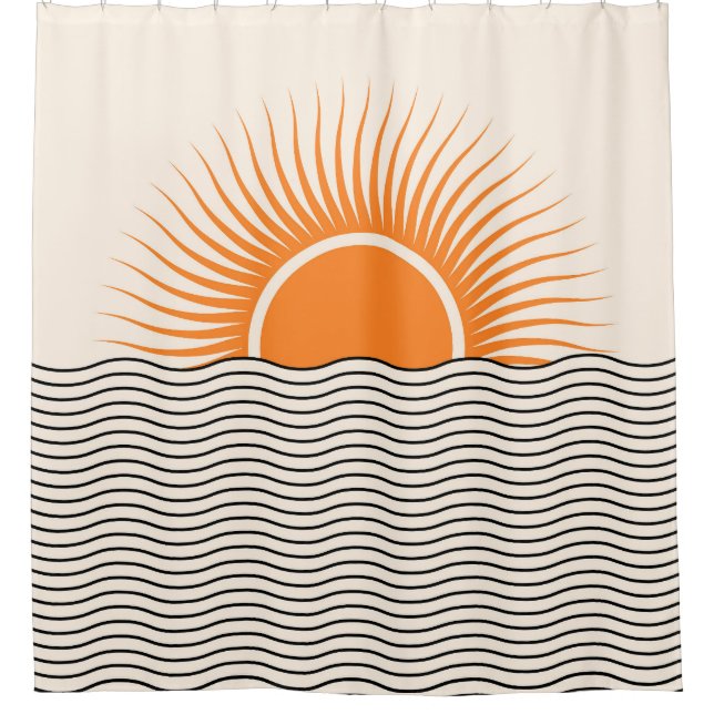 Abstract sunset: geometric boho decor. (Front)