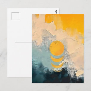 Abstract Sunset – Golden Calm Over Horizons Postcard
