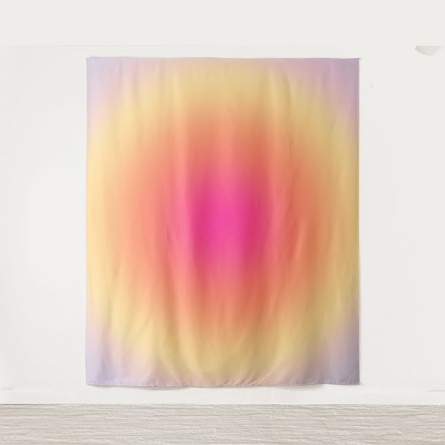 Abstract Sunset Gradient Tapestry (Front)