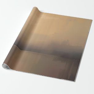 Abstract Sunset Landscape Gift Wrap – Warm Earth T