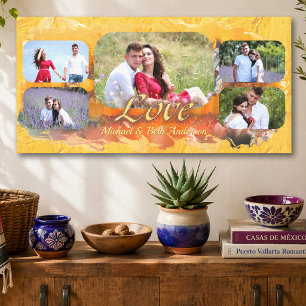 Abstract Sunset Photo Collage 0612 Art Canvas Print
