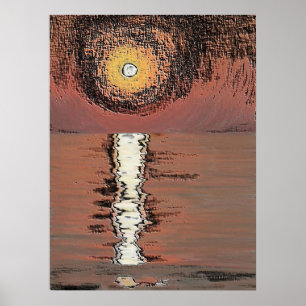 Abstract Sunset Poster