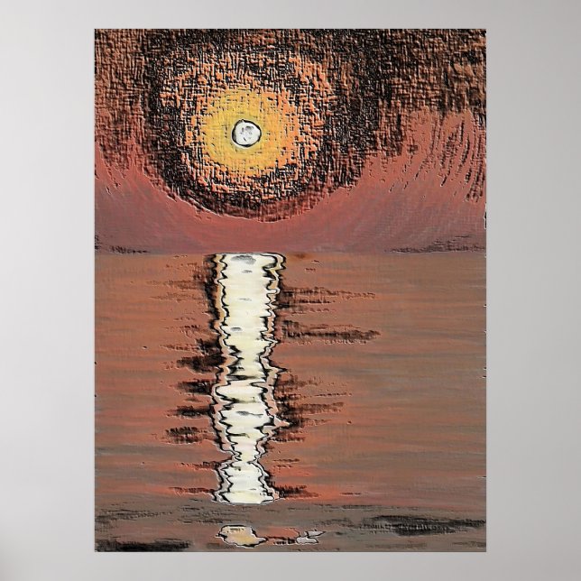 Abstract Sunset Poster (Front)