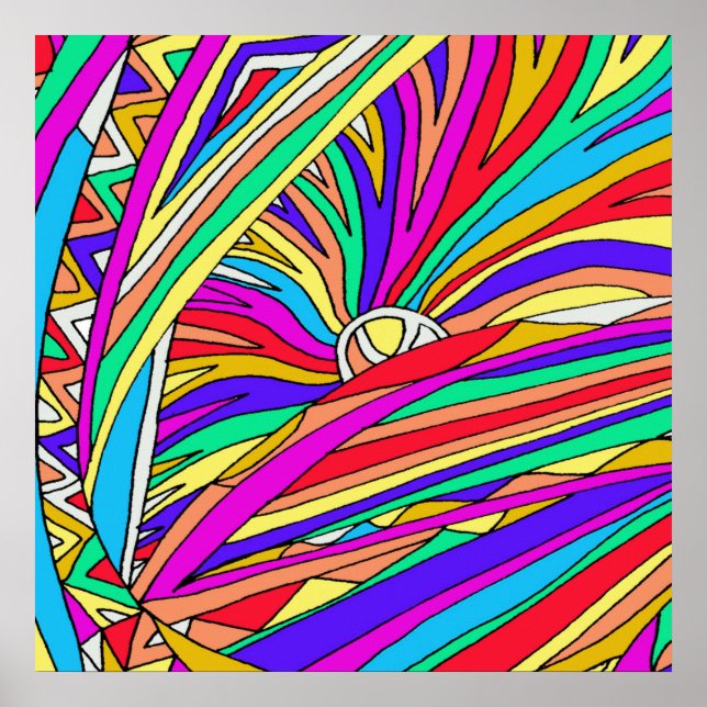 Abstract Sunset Poster (Front)