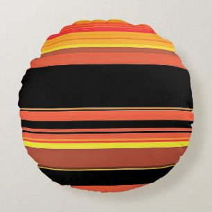 ABSTRACT SUNSET ROUND PILLOW