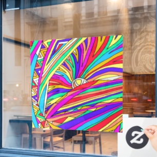 Abstract Sunset Window Cling